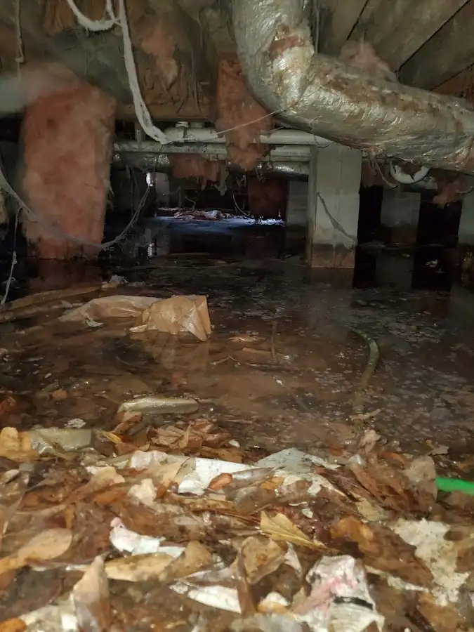 Crawl space flood assessment for Commercial Water Damage Restoration in Loomis